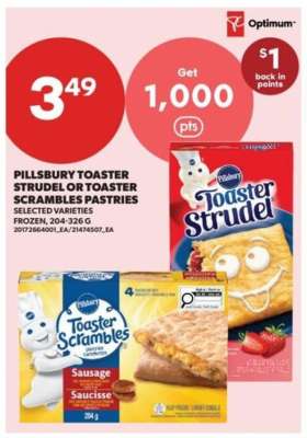Pillsbury Toaster Strudel or Toaster Scrambles Pastries
