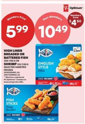 High Liner Breaded or Battered Fish