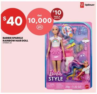 Barbie Sparkle Rainbow Hair Doll