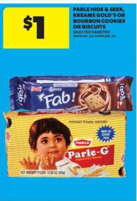 Parle Hide & Seek, Kreams Gold's or Bourbon Cookies or Biscuits