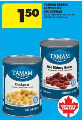 Tamam Beans, Lentils or Chickpeas