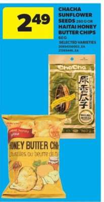 Chacha Sunflower Seeds or Hatai Honey Butter Chips