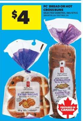 PC Bread or Hot Cross Buns