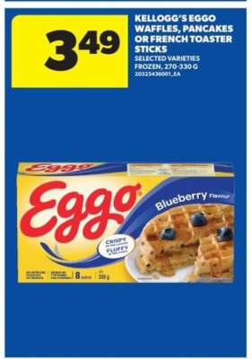 Kellogg’s Eggo Waffles, Pancakes or French Toaster Sticks