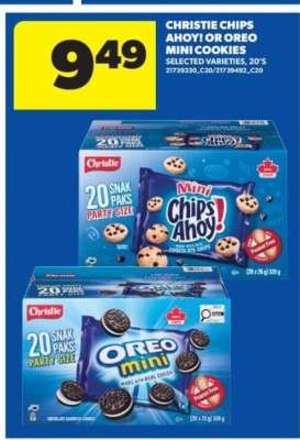 Christie Chips Ahoy! or Oreo Mini Cookies