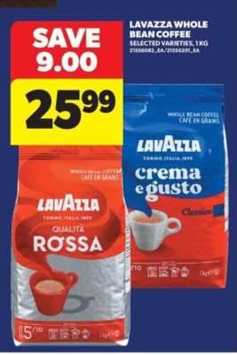 Lavazza Whole Bean Coffee