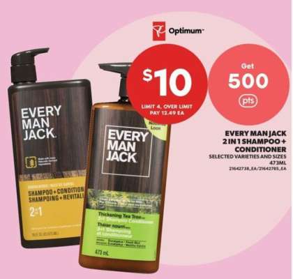 Every Man Jack 2 in 1 Shampoo + Conditioner