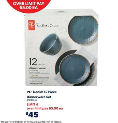 PC Denim 12 Piece Dinnerware Set