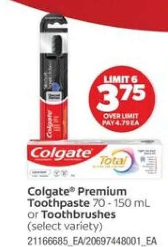 COLGATE Premium Toothpaste or Toothbrushes