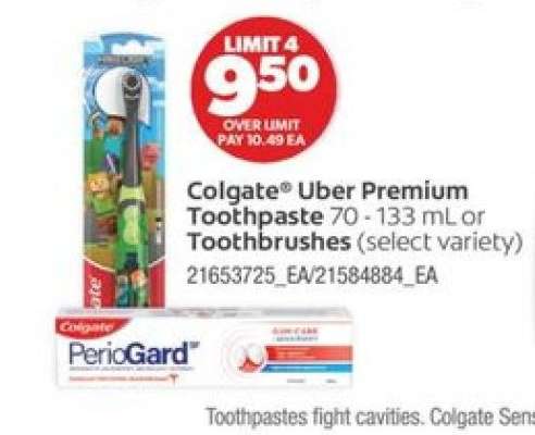 Colgate Uber Premium Toothpaste or Toothbrushes
