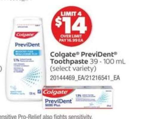 COLGATE PREVIDENT TOOTHPASTE