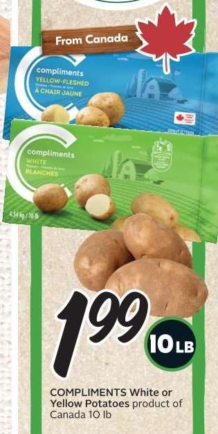 COMPLIMENTS White or Yellow Potatoes
