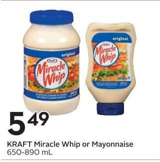 KRAFT Miracle Whip or Mayonnaise