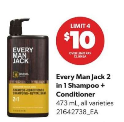 Every Man Jack 2 in 1 Shampoo + Conditioner