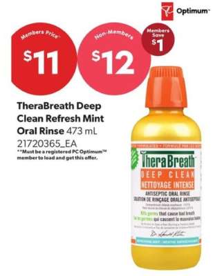 TheraBreath Deep Clean Refresh Mint Oral Rinse