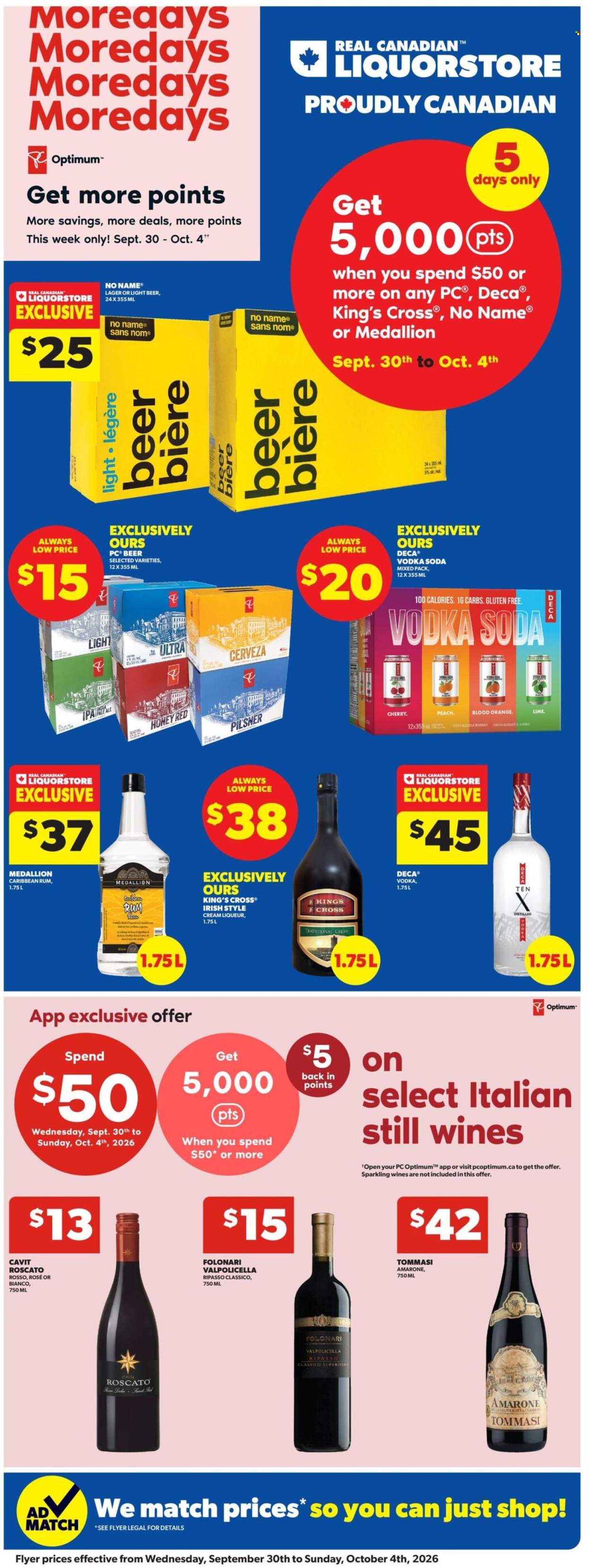 Real Canadian Liquorstore flyer  - September 30, 2026 - October 04, 2026. Page 1