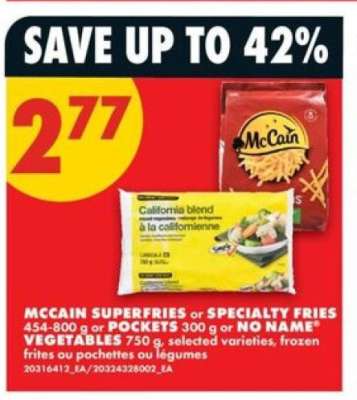 McCain Superfries or Specialty Fries