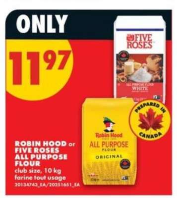 ROBIN HOOD OR FIVE ROSES ALL PURPOSE FLOUR