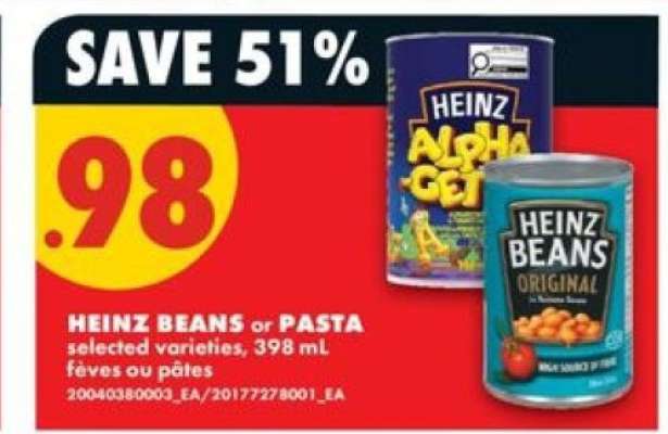 Heinz Beans or Pasta