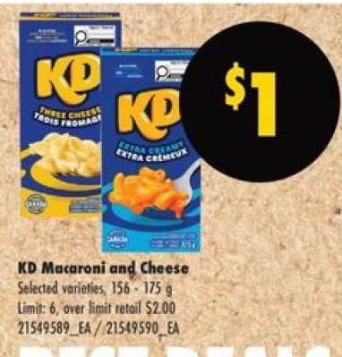 KD Macaroni and Cheese