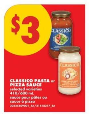 CLASSICO PASTA or PIZZA SAUCE