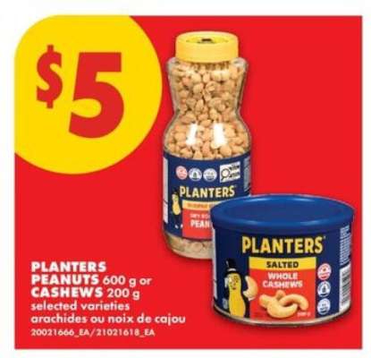 PLANTERS PEANUTS or CASHEWS