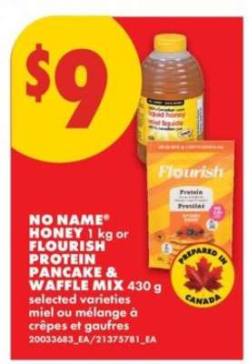 NO NAME HONEY or FLOURISH PROTEIN PANCAKE & WAFFLE MIX