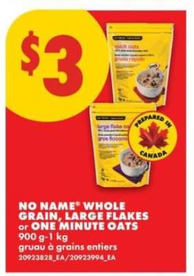 NO NAME Whole Grain, Large Flakes or One Minute Oats