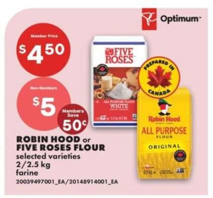 ROBIN HOOD or FIVE ROSES FLOUR