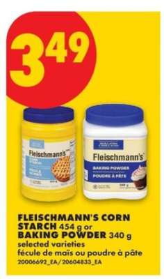Fleischmann's Corn Starch or Baking Powder