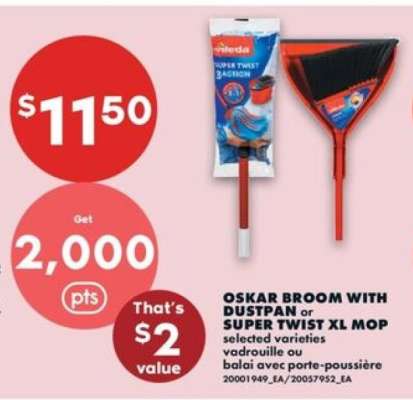OSKAR BROOM WITH DUSTPAN or SUPER TWIST XL MOP