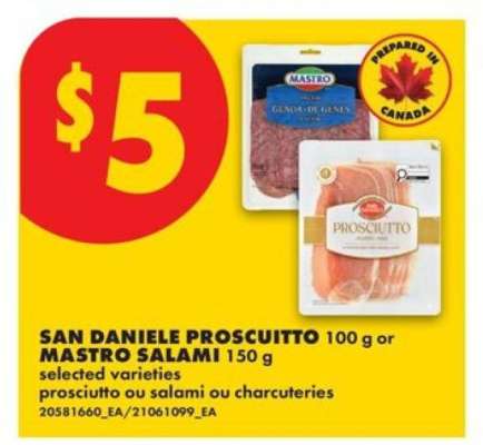 San Daniele Prosciutto or Mastro Salami