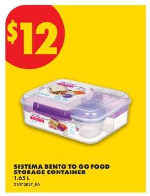 Sistema Bento To Go Food Storage Container