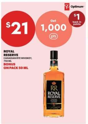 Royal Reserve Canadian Rye Whiskey