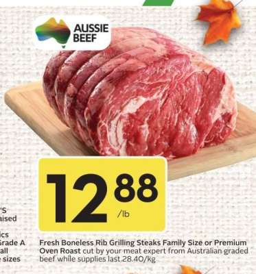Fresh Boneless Rib Grilling Steaks Family Size or Premium Oven Roast