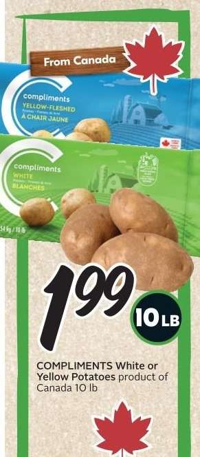 COMPLIMENTS White or Yellow Potatoes