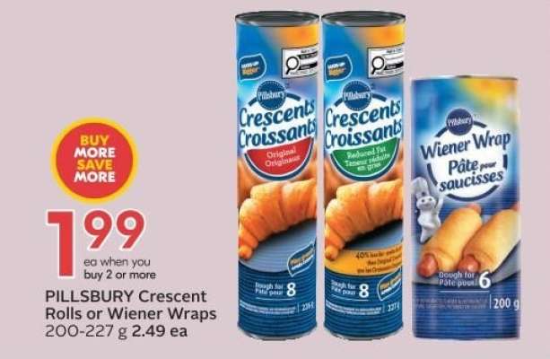 PILLSBURY Crescent Rolls or Wiener Wraps