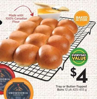Tray or Butter Topped Buns