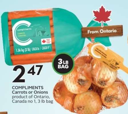 Compliments Carrots or Onions
