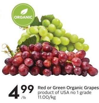 Red or Green Organic Grapes