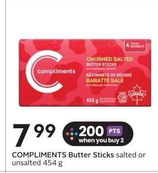 COMPLIMENTS Butter Sticks