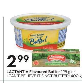 LACTANTIA Flavoured Butter or I CAN'T BELIEVE IT'S NOT BUTTER!