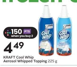 KRAFT Cool Whip Aerosol Whipped Topping 225 g