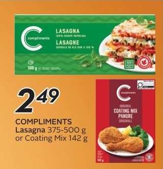 COMPLIMENTS Lasagna or Coating Mix