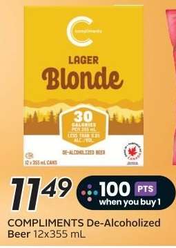 COMPLIMENTS De-Alcoholized Beer 12x355 mL