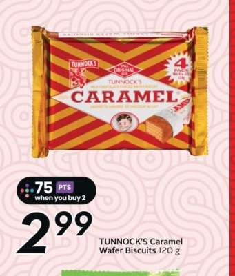 TUNNOCK'S Caramel Wafer Biscuits 120 g