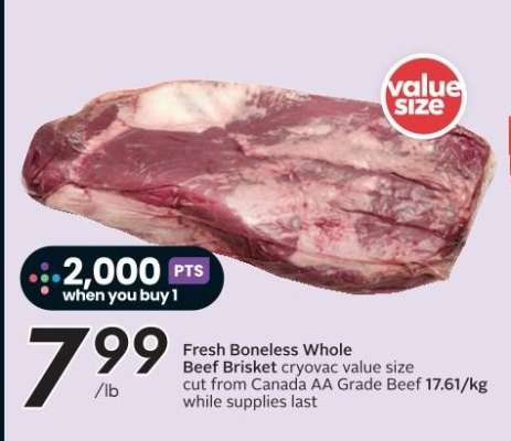 Fresh Boneless Whole Beef Brisket