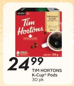 TIM HORTONS K-Cup Pods 30 pk