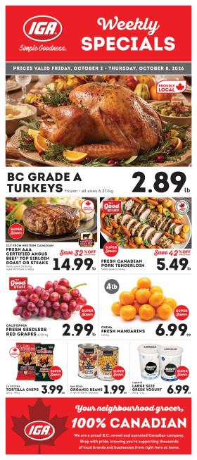 IGA Simple Goodness - Weekly Specials