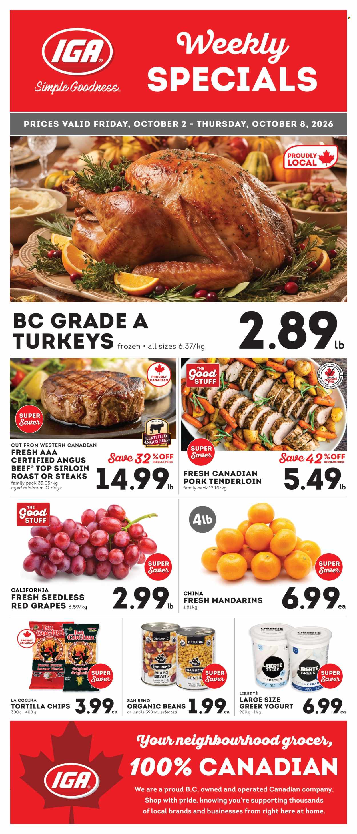 IGA Simple Goodness flyer  - October 02, 2026 - October 08, 2026. Page 1